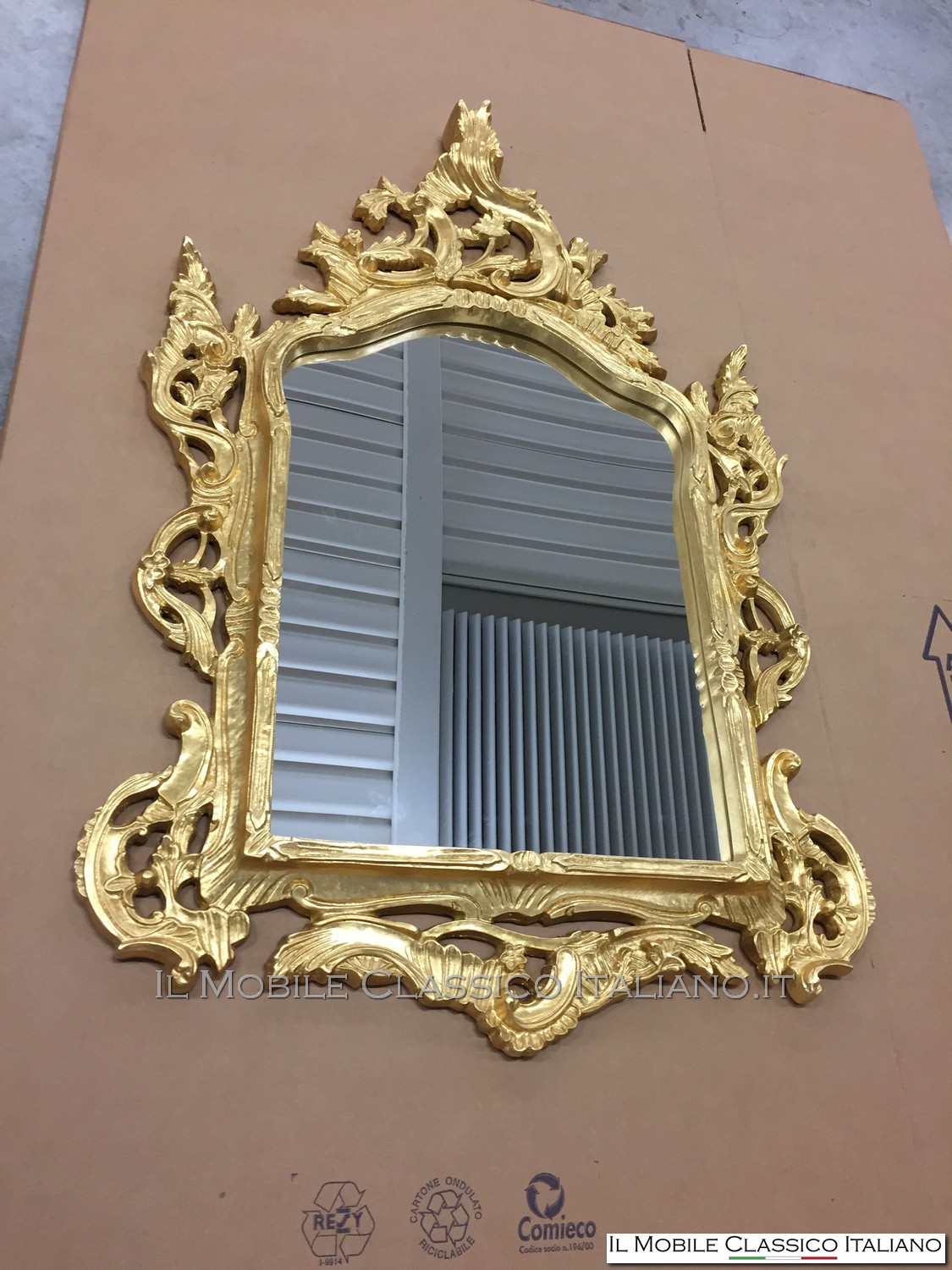 specchiera barocca rettangolare personalizzata